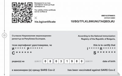 Сертификат за ваксинация